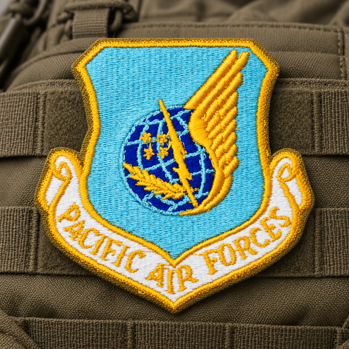 Parche original de las Fuerzas Aéreas del Pacífico Militar de EE. UU. PACAF Insignia excedente del ejército