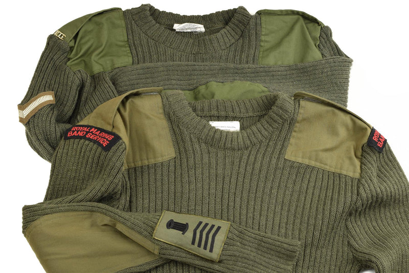 Genuine Sweater British Army pullover Commando Green Olive Wool Men Jumper