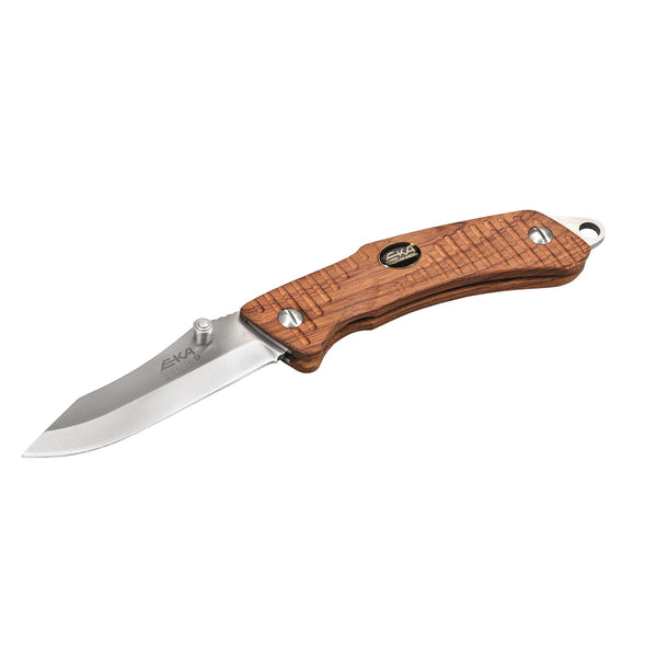 EKA Brand Swede 9 folding knife 57 HRC stainless steel firestarter wooden handle