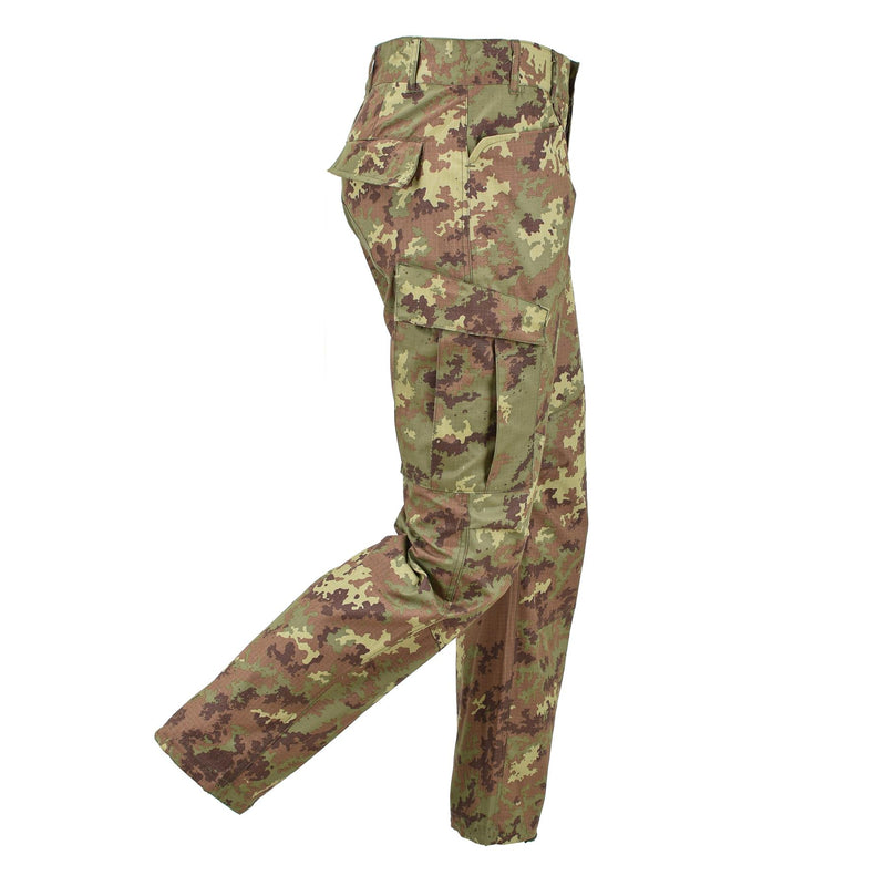 Genuine Italian Military combat pants field troops ripstop BDU vegetato trousers
