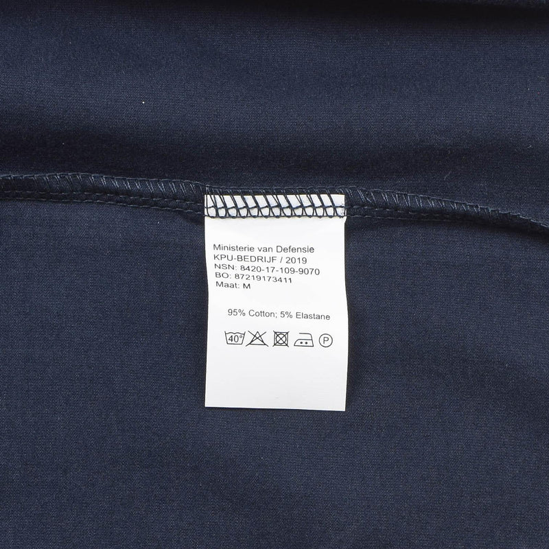 Original Dutch army t-shirt blue cotton shirt short sleeves military surplus NEW