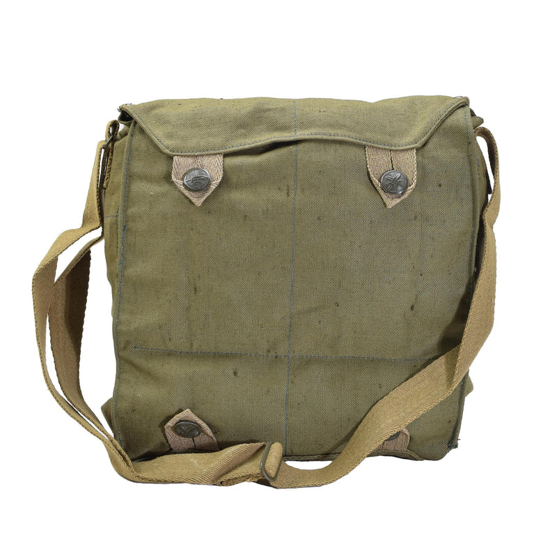Originale Ceca Maschera militare Maschera Guida Green Canvas Vintage Overplus Nuovo