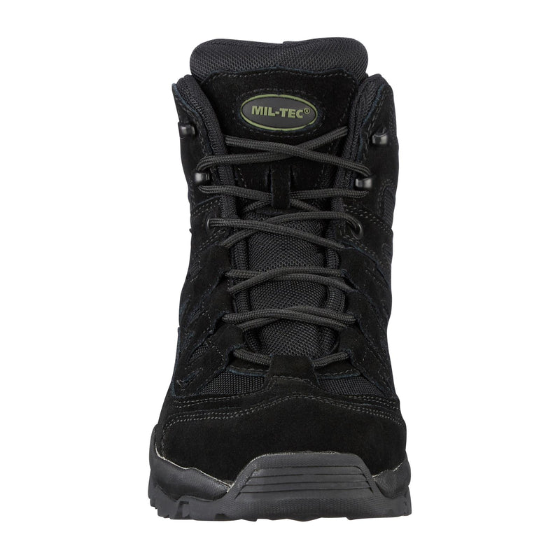 Mil-Tec Squad Boots Mid Calf Round Sole Camping Outdoor Black Suede schoenen