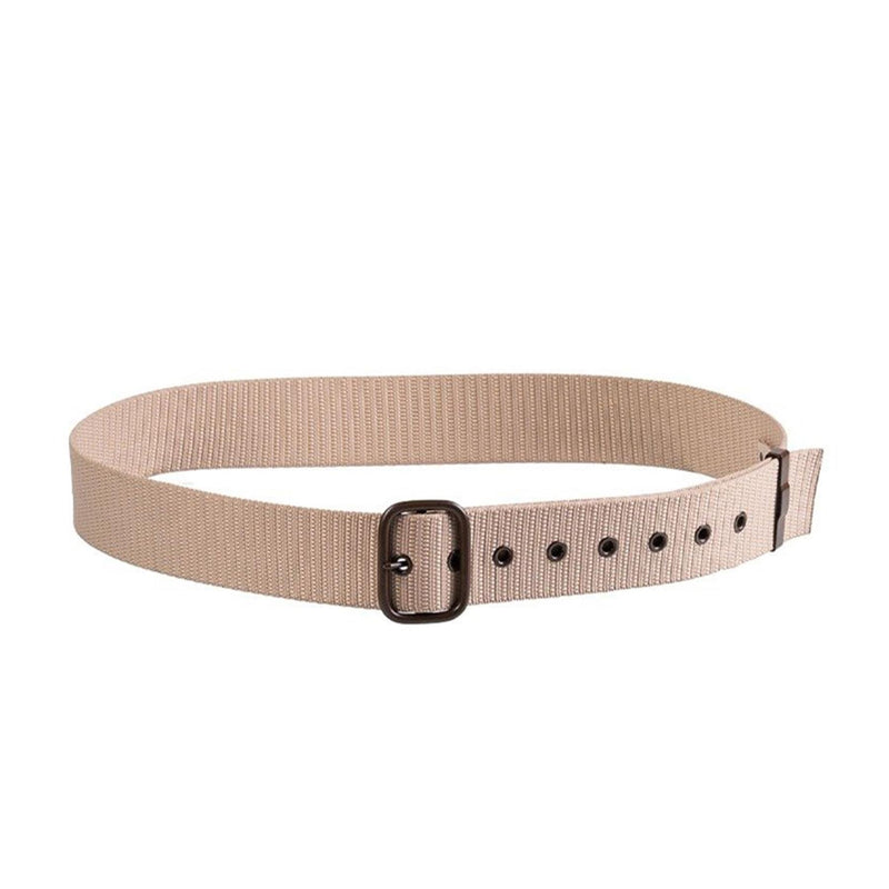 Original tschechischer Militär-Taktikhosengürtel aus Canvas, khaki, dornbraune Schnalle, NEU