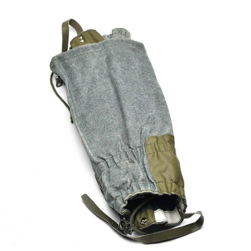 Gateter d'esercito svizzero autentici lana montagne grigie escursionistiche surplus militare
