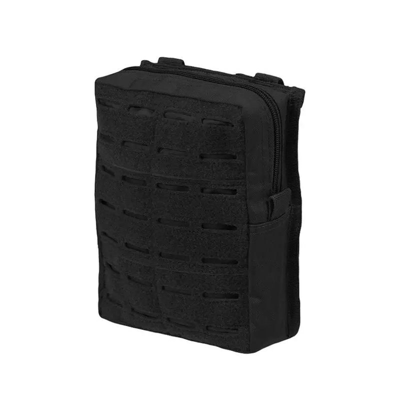 Pochette de ceinture découpée au laser MIL-TEC, grand sac utilitaire tactique militaire Molle noir