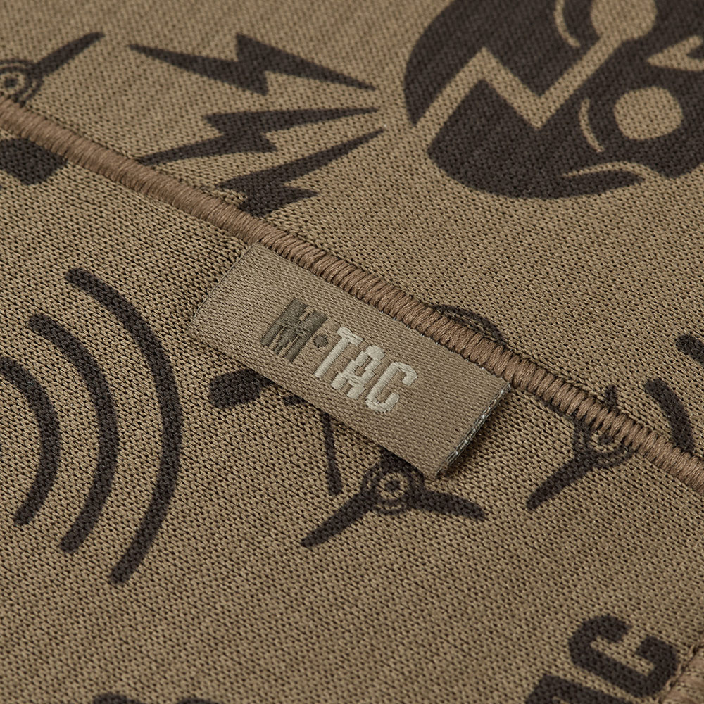 M-TAC Microfleece Neck Gaiter Drone Pattern Taktischer Outdoor-Schal Tan