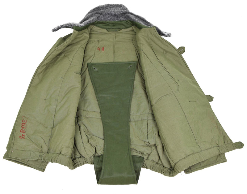 Echt Hongaars leger gewatteerd jasje m65 bont kraag warme winter warme parka nieuw