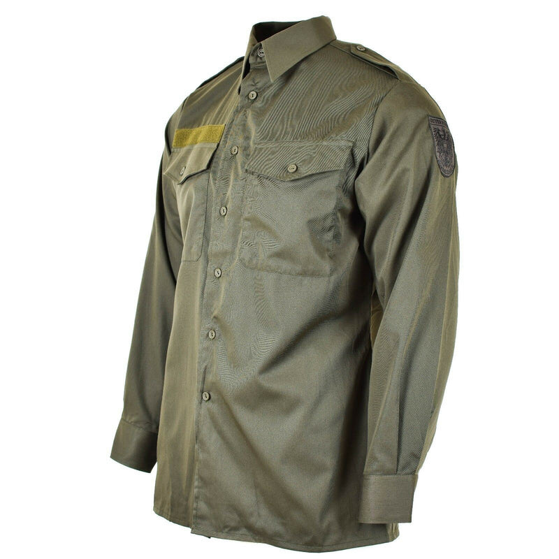 Genuina camisa del ejército austriaco M65 O.D Combate Militar de manga larga Olive BDU NUEVO
