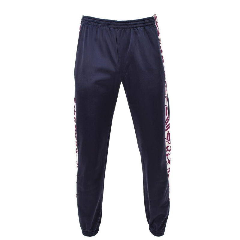 Oryginalne francuskie szkolne szkolne sporty 90s Spodnie retro piesze w paski dresowe