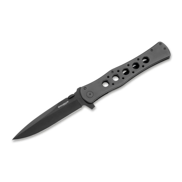BOKER Urban Tank pocket knife folding black coated 440A steel blade secure grip