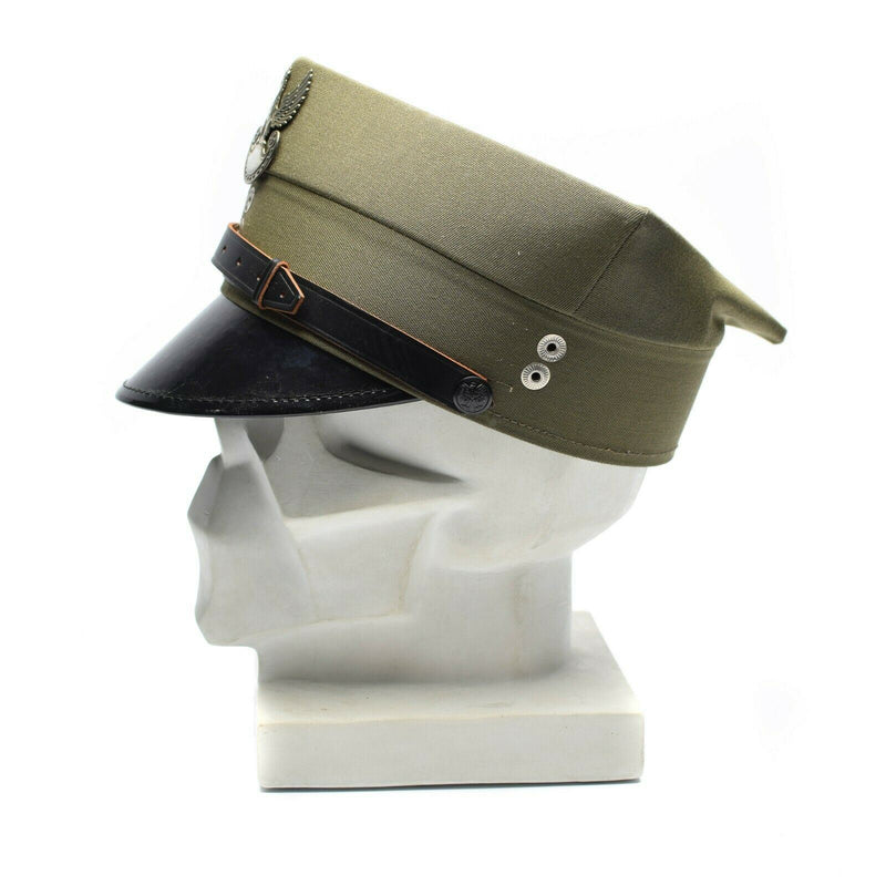 Genuine Polish military visor hat Poland army officer peaked cap Olive NEW
