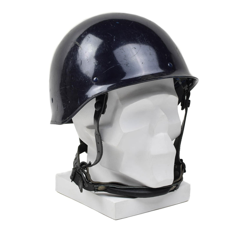 Genuino militar francés mp azul f1 casco táctico combate equipo de campo vintage nuevo