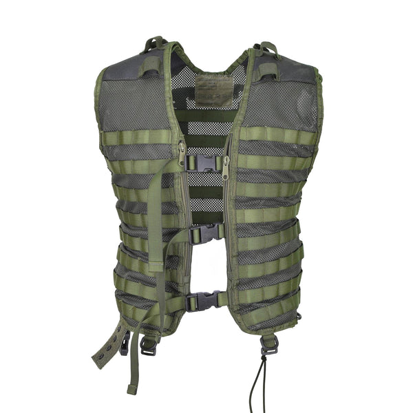 Gilet militaire néerlandais d'origine uniquement vert combat tactique épaules renforcées