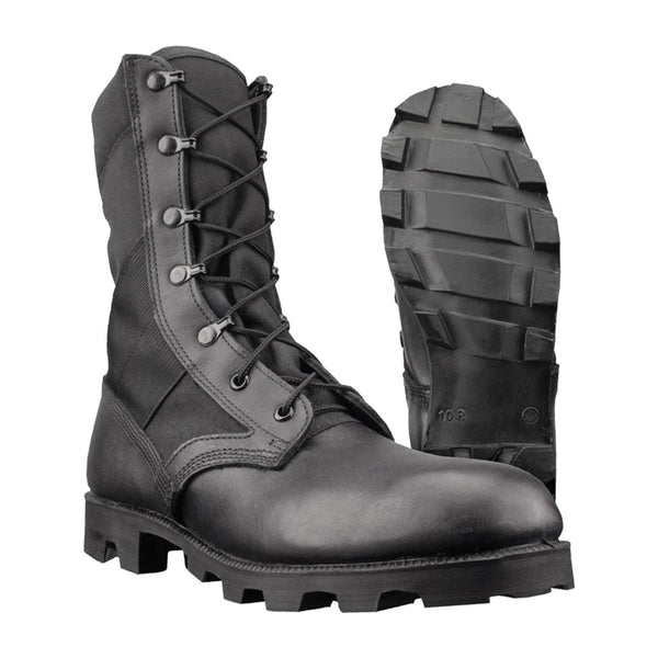 Echte US Army Jungle schwarze Leder Panama Stiefel Kampf Militärschuhe NEU
