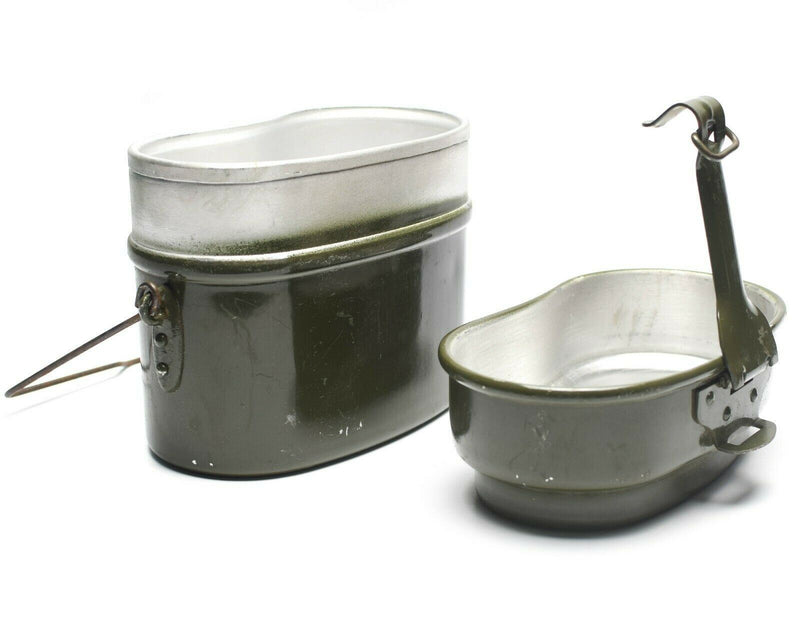 Genuine Hungarian Army mess kit. Aluminium military bowler pot 2pcs set