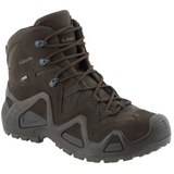 Lowa Zephyr GTX Mid TF Bottes tactiques imperméables avec tige rembourrée marron foncé