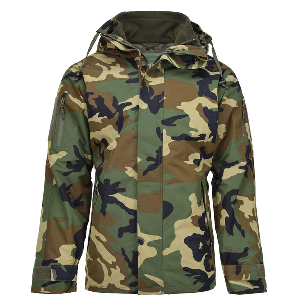 MIL-TEC Style Military Gen II Giacca invernale foderata invernale Woodland Camo Soft Shell Parka