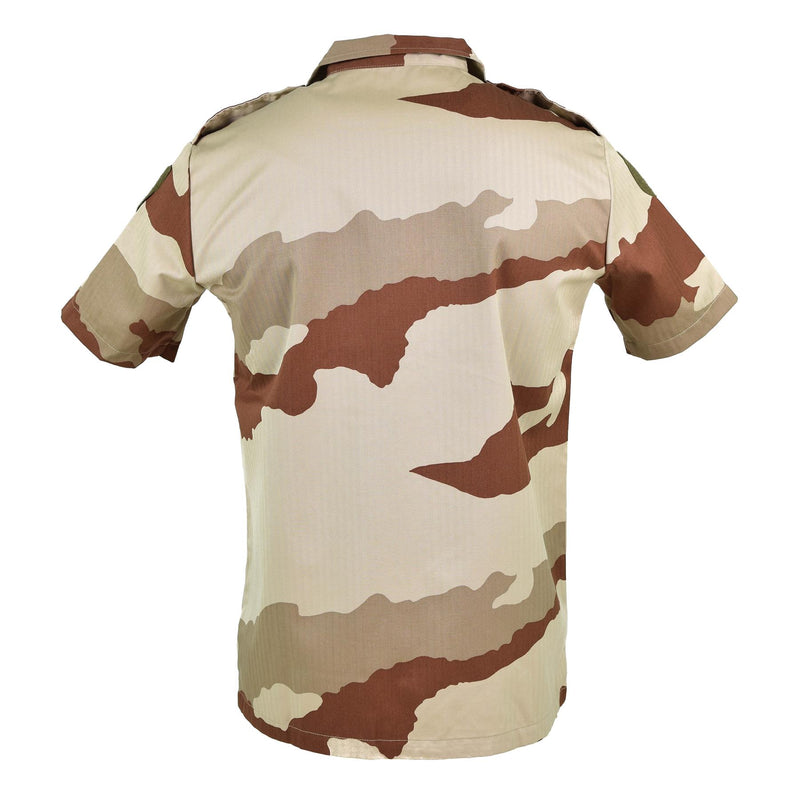 Véritable chemise F2 de l'armée française camouflage désert à manches courtes, édition militaire excédentaire NEUF