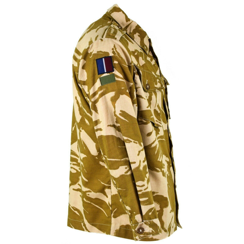 Véritable veste de combat de l'armée britannique, chemise de campagne camouflage désert légère