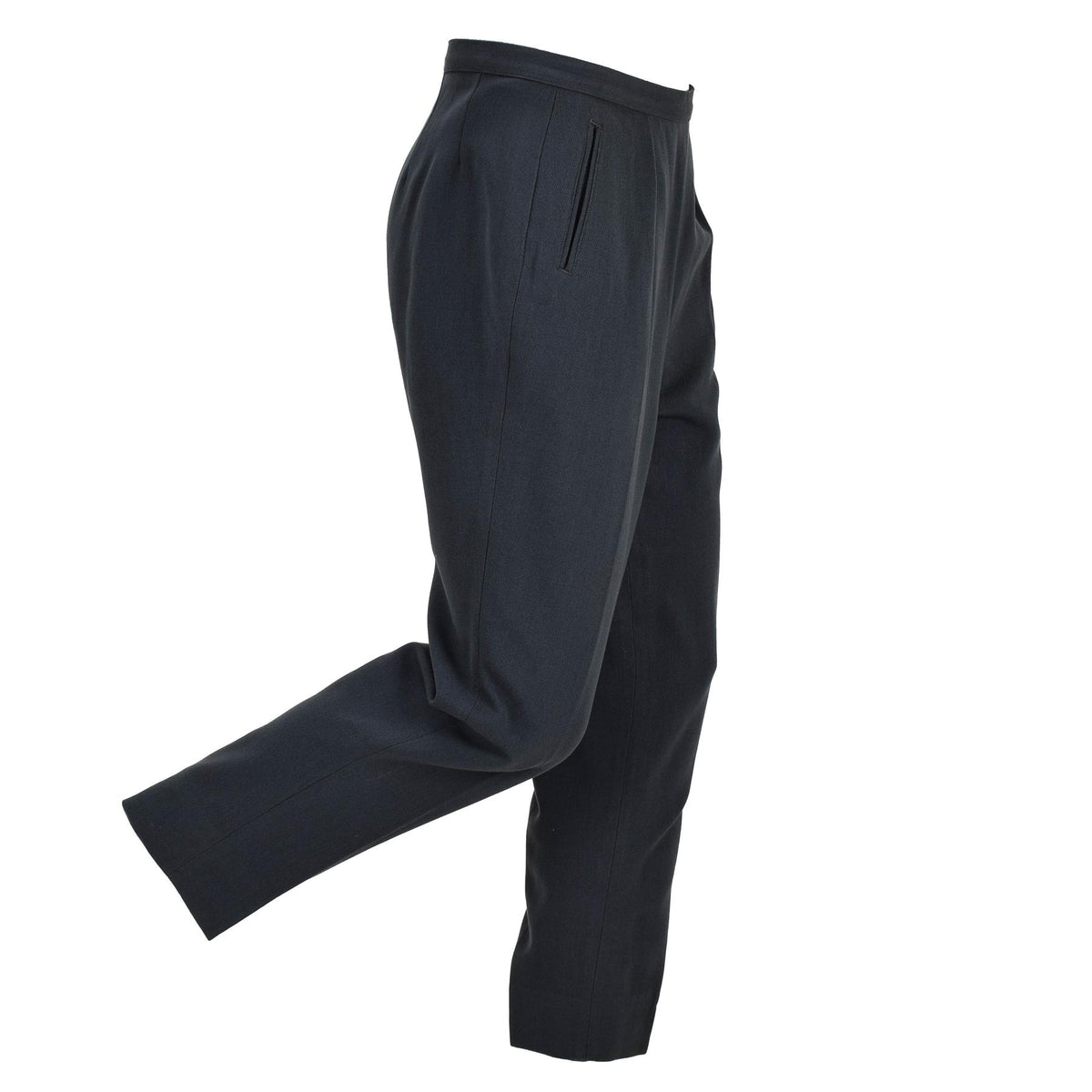Originele Zweedse militaire formele broek met steekzakken en plooien aan de voorkant blauw