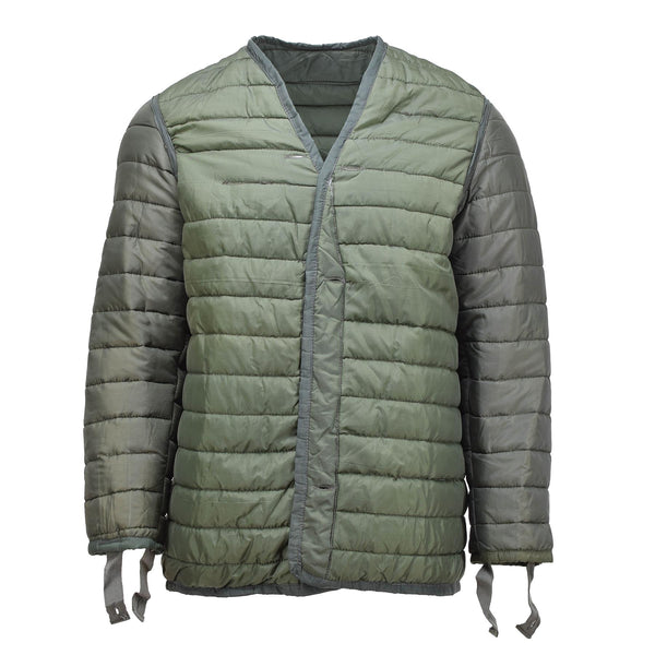 Giacca di rivestimento M65 dell'esercito greco originale trapuntato giacca militare calda fodera verde