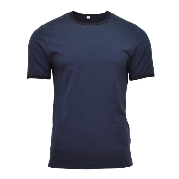 Camiseta original del ejército holandés camisa de algodón azul mangas cortas excedente militar nuevo