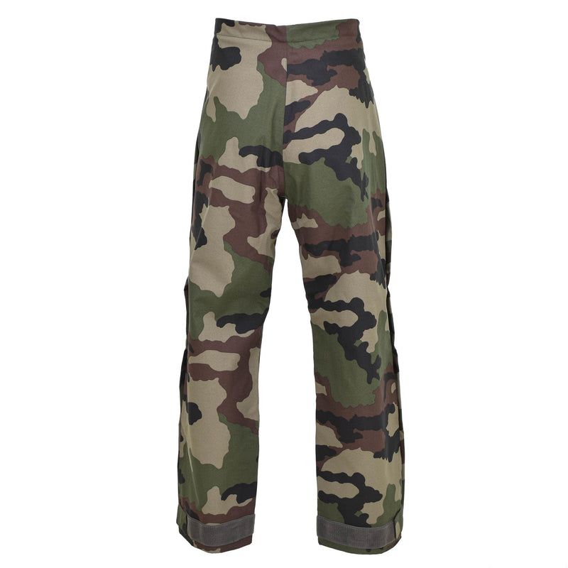 Pantalon de pluie militaire français original imperméable trilaminé à bretelles NEUF