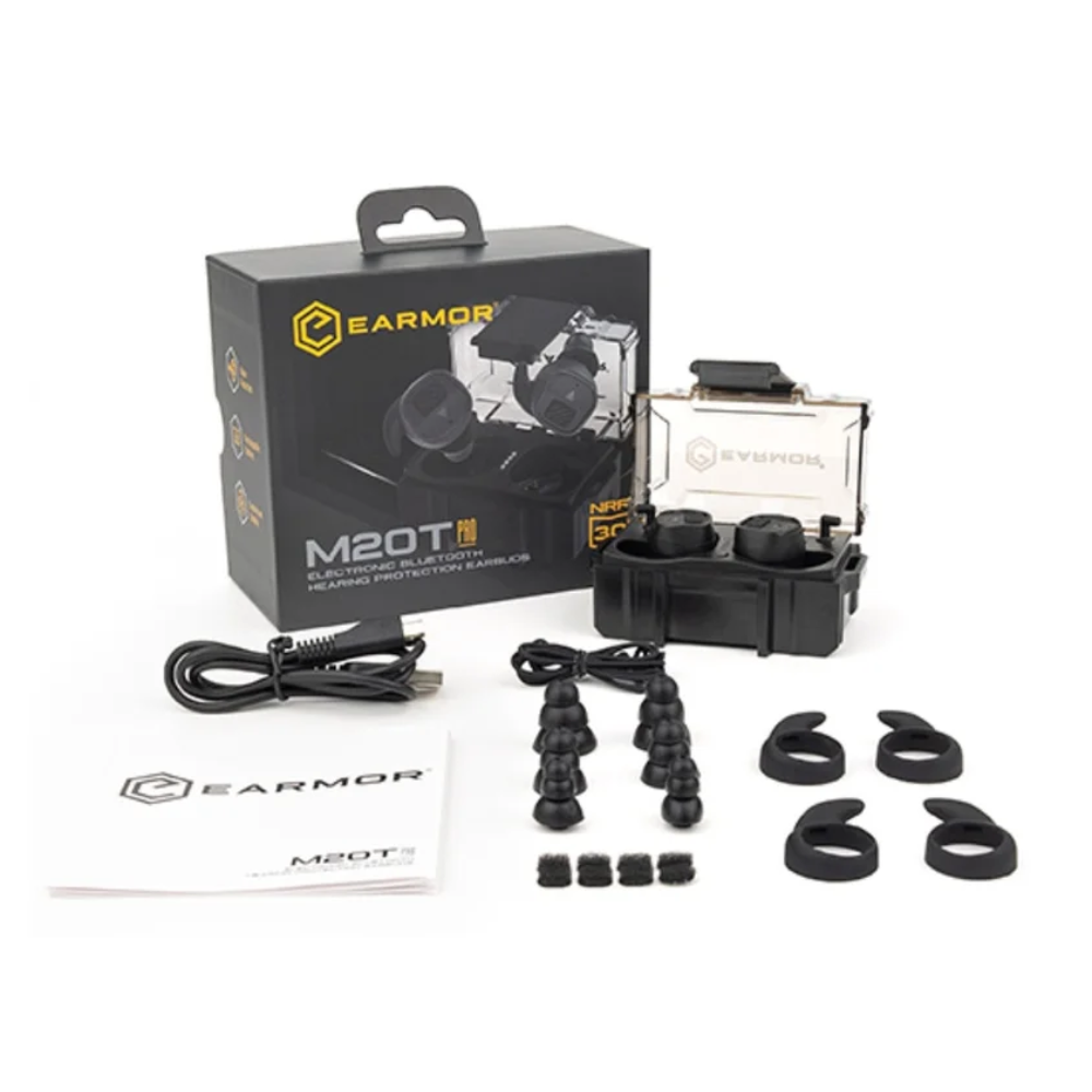 Earmor M20T Pro Tapones Oídos Electrónicos Bluetooth Protección Auditiva Coyote Marrón