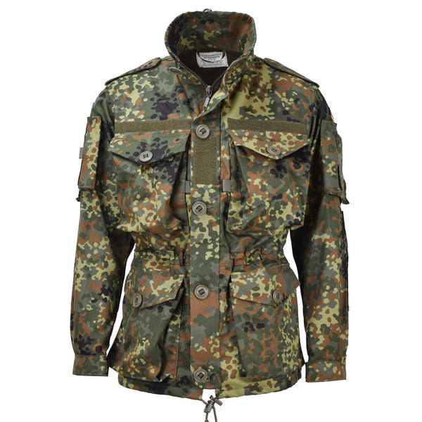Veste tactique de combat militaire légère Leo Kohler, motif camouflage flecktarn