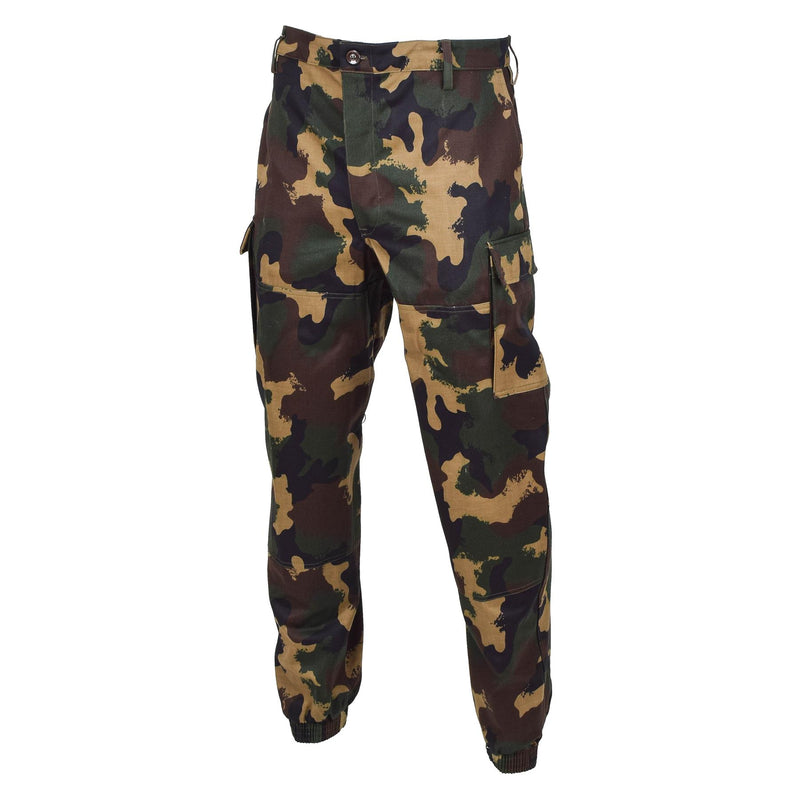 Genuine Hungarian Military field troops pants M1990 woodland camo reinforced NEW