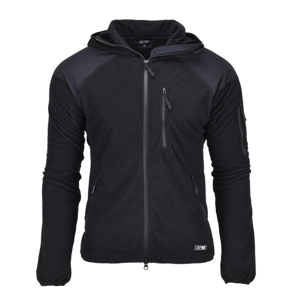 Veste thermique style militaire de marque Blochl polaire à capuche renforcée noire NEUF