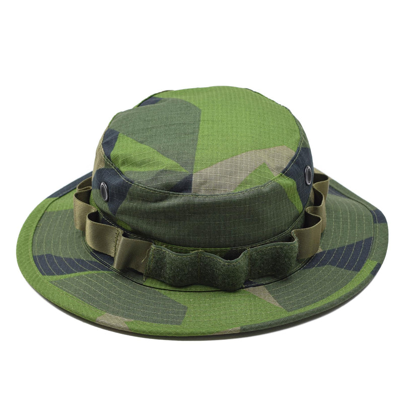 Chapeau Boonie de style militaire suédois de marque TACGEAR, bord large en ripstop camouflage Splinter