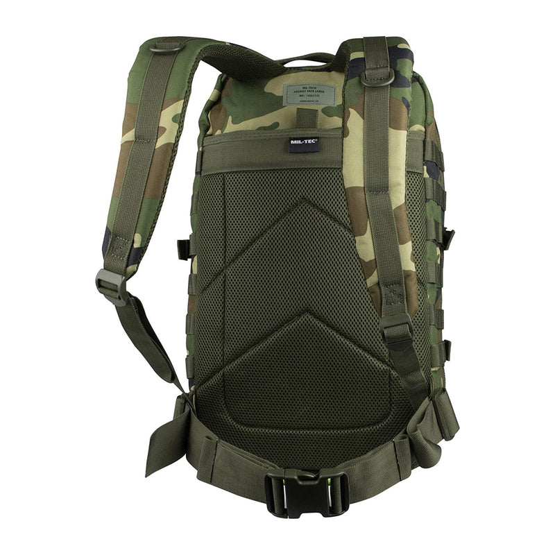 MIL-TEC US Assault Trekkingrucksack 36L Rucksack Woodland Camo Wandertagesrucksack
