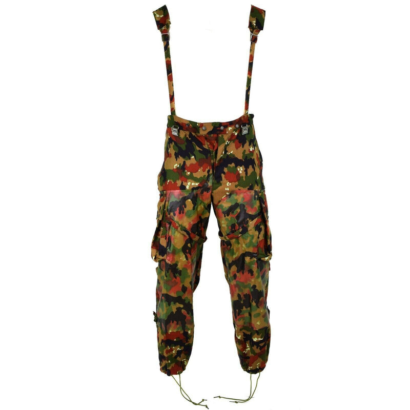 Cantaloni di campo dell'esercito svizzero autentici M70 Svizzera Combat Camo Sniper Pants NUOVO