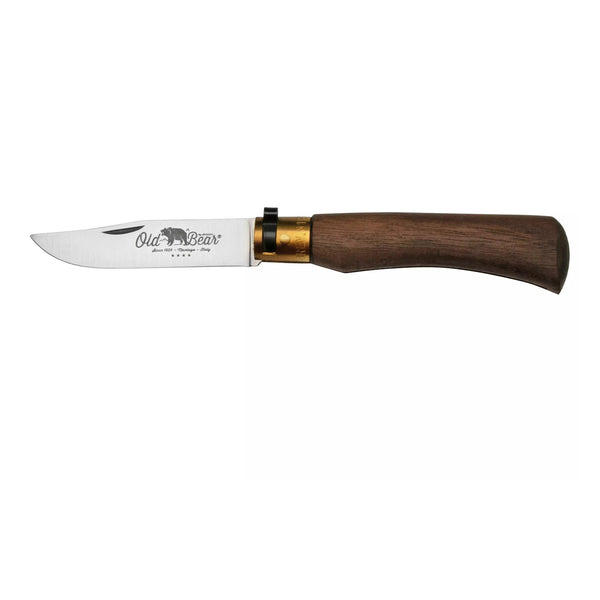 Antonini Old Bear Pocket Knife 8cm Stainless Steel Blade Walnut Wood Handle