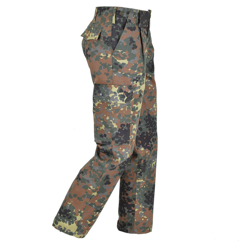 MIL-TEC Brand Alemán Style Style Flectarn CAMO Pantalones de campo de carga regulares
