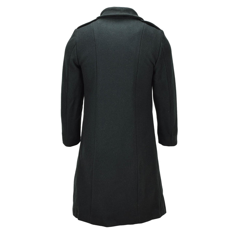 Original Canadian Army Women’s Wool Overcoat Military Surplus Dark Green