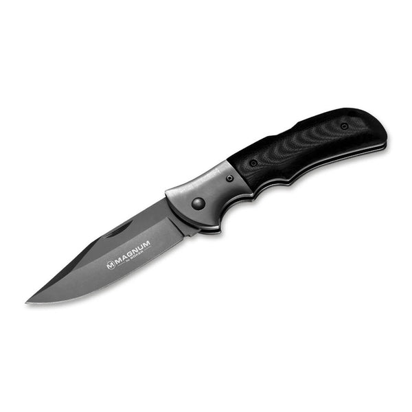 BOKER Gray Eminence Pocket knife folding compact black micarta handle 440A steel