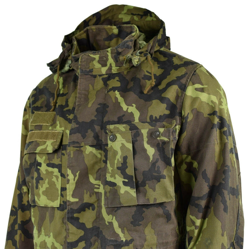 Original Czech army military combat CZ 95 camo field jacket parka hooded