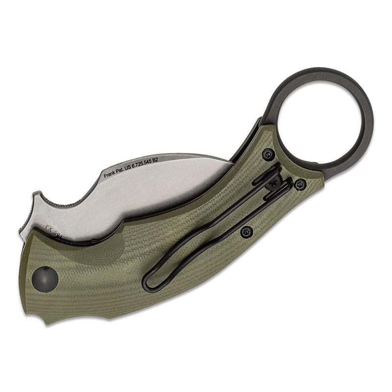 Fox Knives FX-591 ODSW black bird karambit pocket knife folding tactical Hawkbill