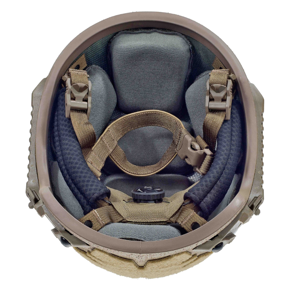 Šestan-Busch BK-ACH-HC Moderner ballistischer Helm mit hohem Schnitt, Seitenschienen der Stufe IIIA
