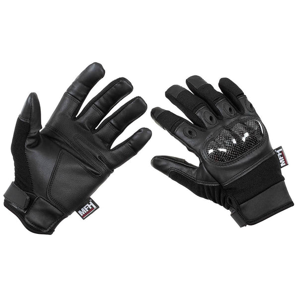 Guantes tácticos de estilo militar de la marca MFH con los dedos de tiro sin alivio transpirable sin alivio