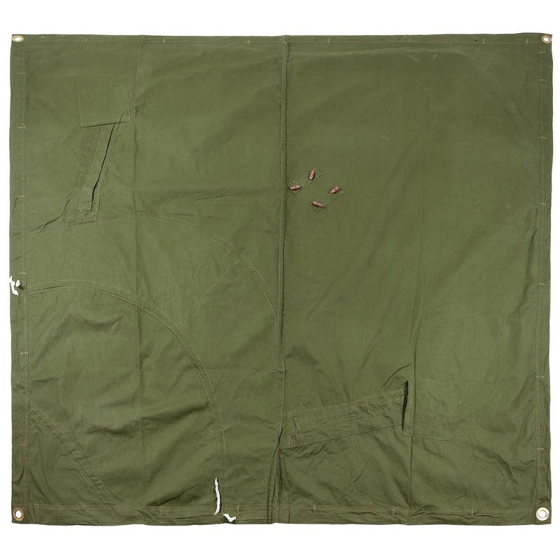 Genuino rifugio dell'esercito rumeno Terpaulino impermeabile Terpaulin Olive Poncho 180x180cm