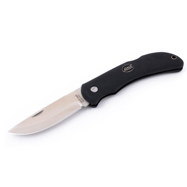EKA Brand Swede 10 folding pocket knife nylon sheath 57 HRC steel black handle