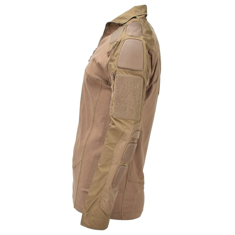 Chemises de combat de style militaire de marque Mil-Tech, couleur coyote foncé BDU