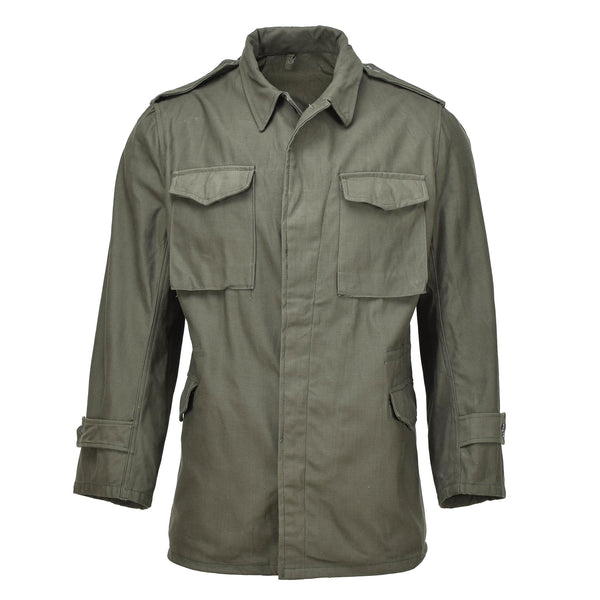 Genuino giacca da campo militare greca m65 usi tipo olive army uniform surplus nuovo