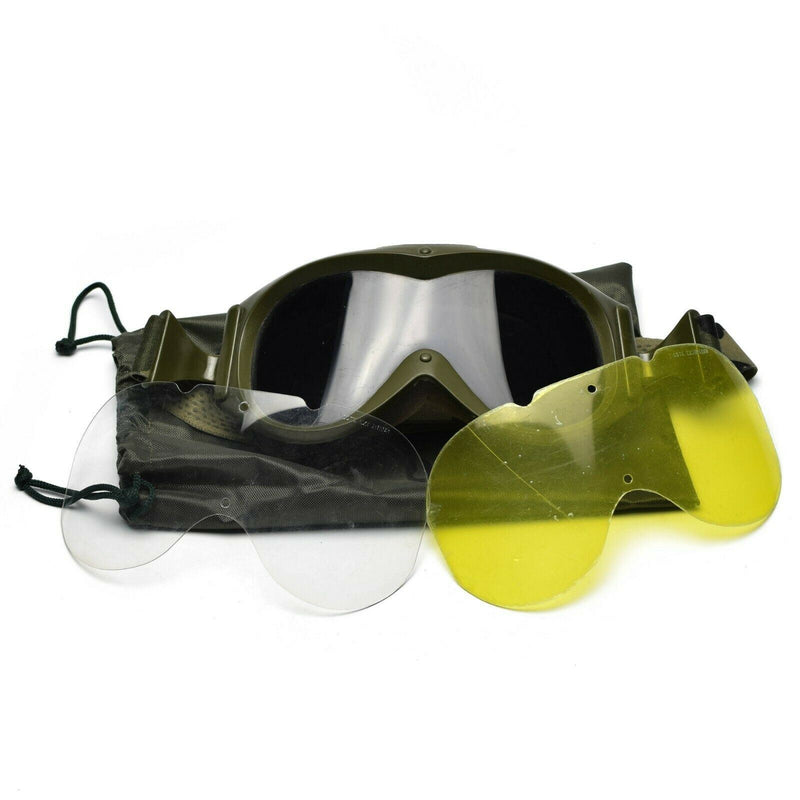 Véritables lunettes de protection pour les yeux de l'armée française pour tankiste, verres militaires, soleil, sable, vent