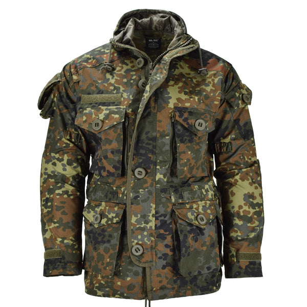 Veste de marque Mil-Tec RipStop Smock armée allemande Flecktarn Camo Parka Vêtements pour hommes