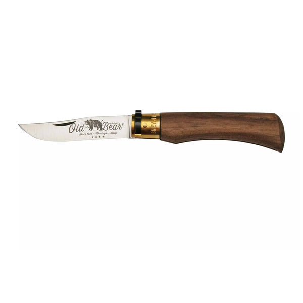 Antonini Old Bear Pocket Knife 9cm Stainless Steel Blade Walnut Wood Handle